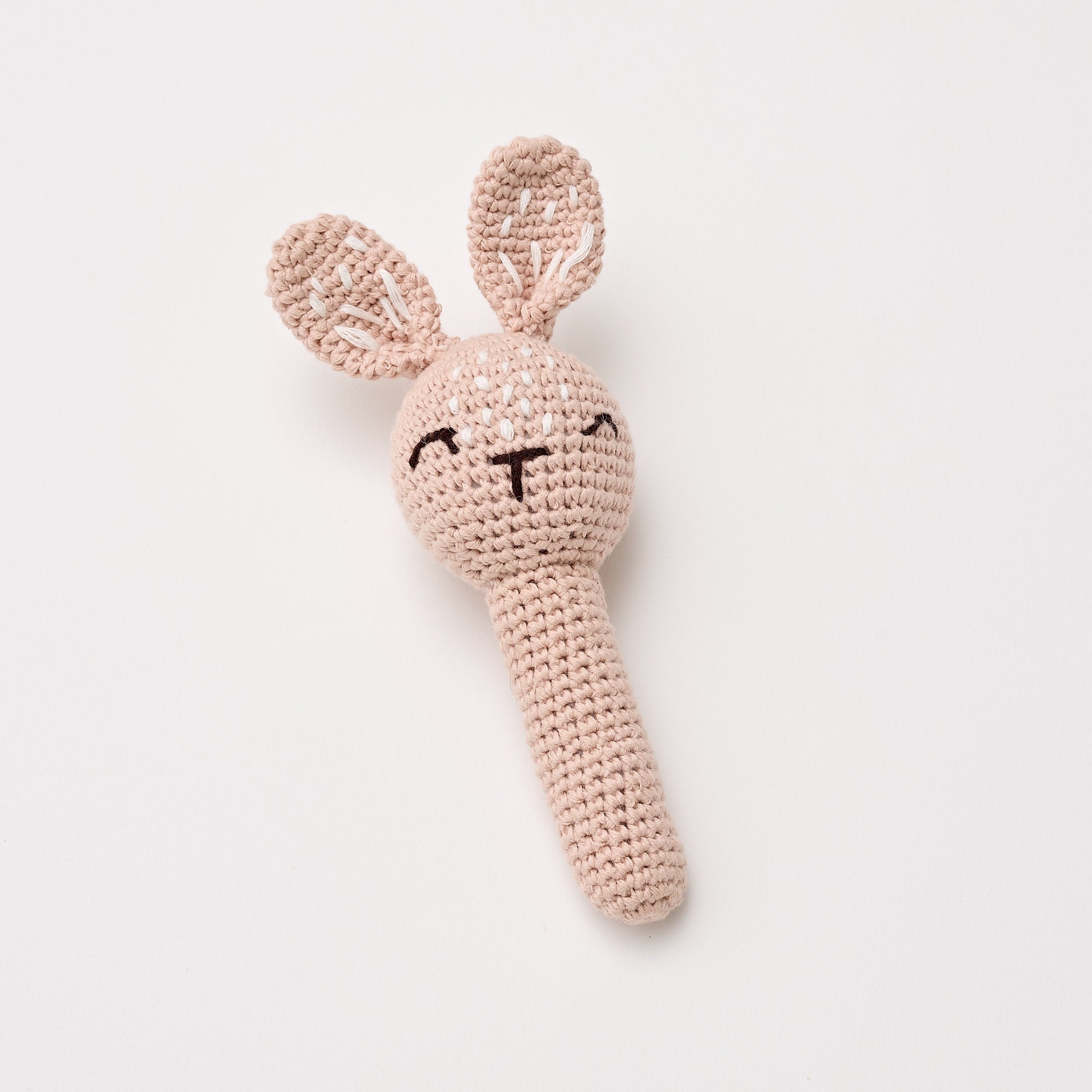 Over the Dandelions Crochet Rattle Bunny Blush