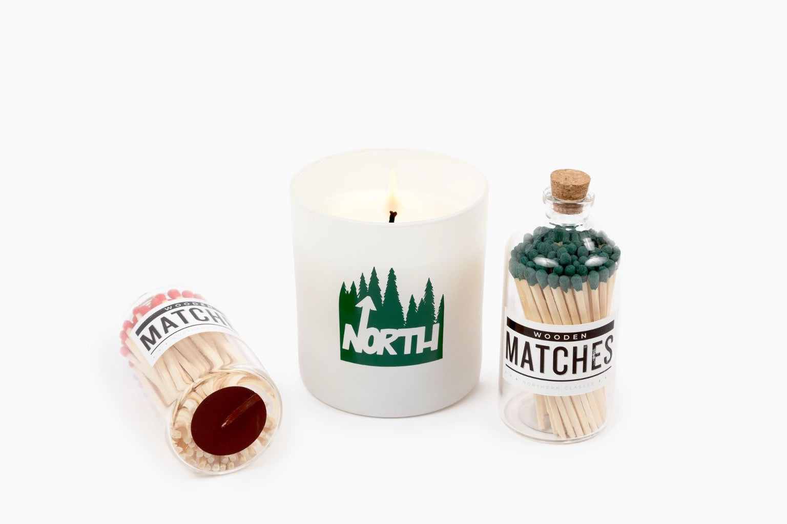 Wooden Matches Forest Green