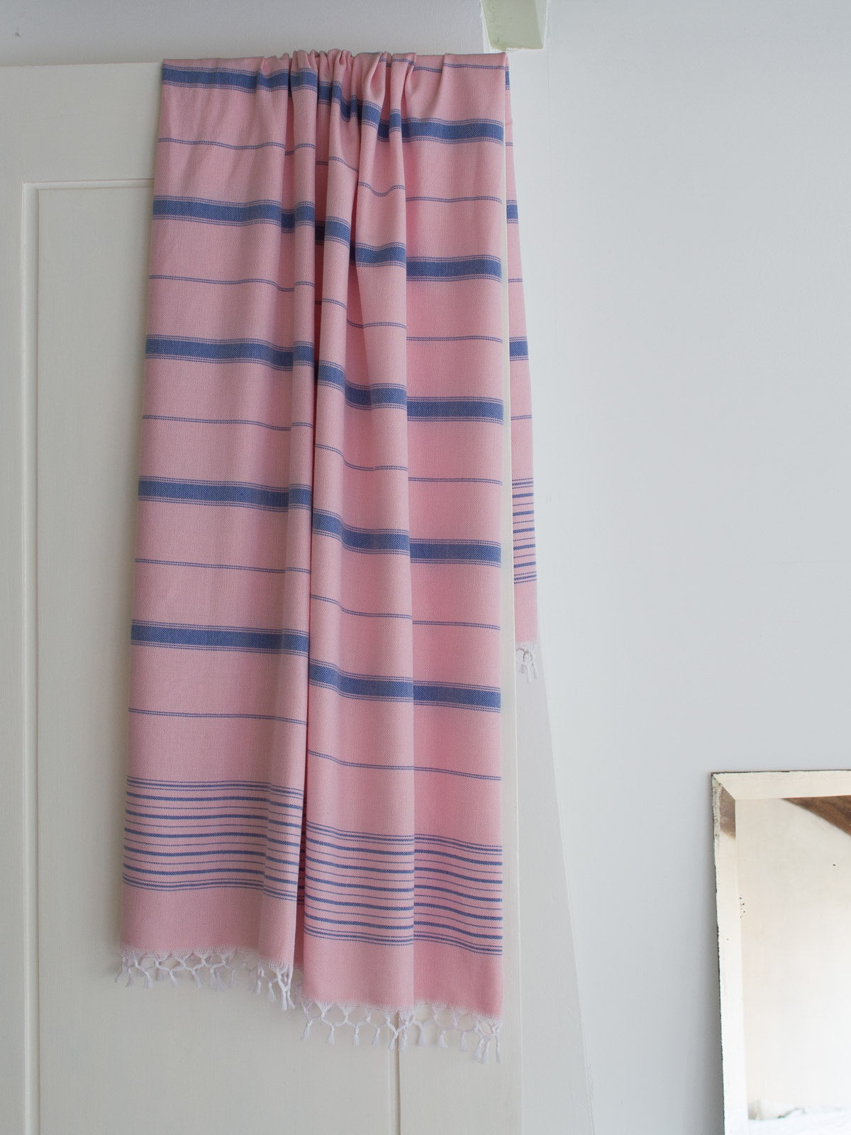 Hammam Towel 170x100cm Powder Pink/Parliament Blue