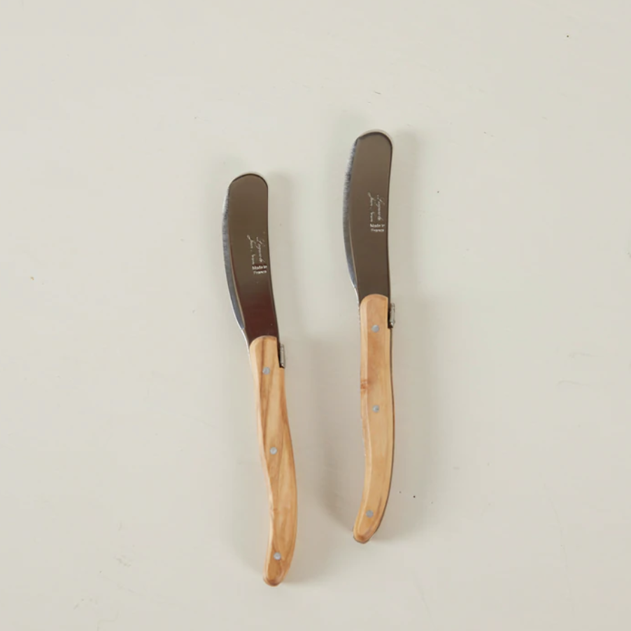 Laguiole Short Butter Knife 15cm Olive Wood