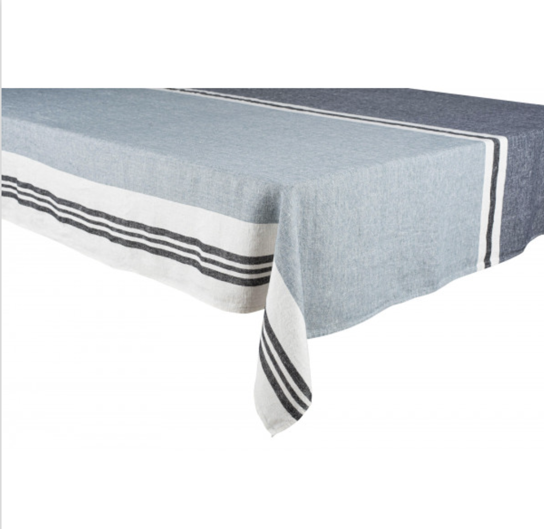Harmony Linen Tablecloth 170x250cm Bleu Stone