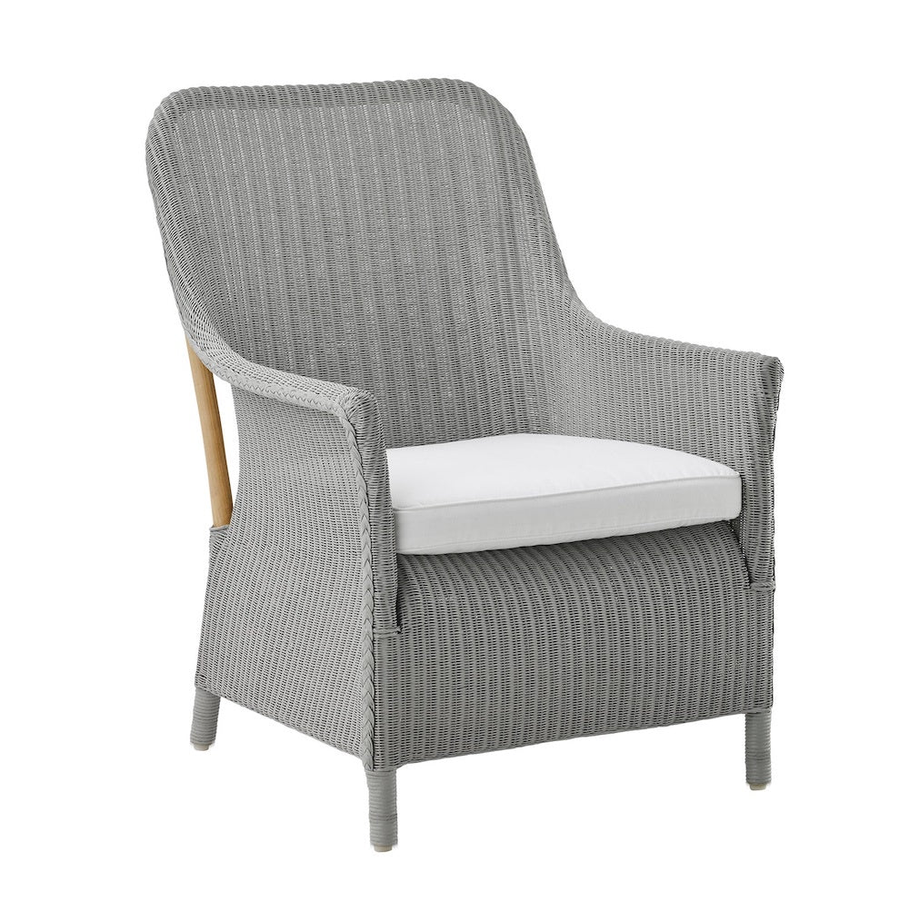 SIKA Dawn Chair Grey w/White Seat Cushion
