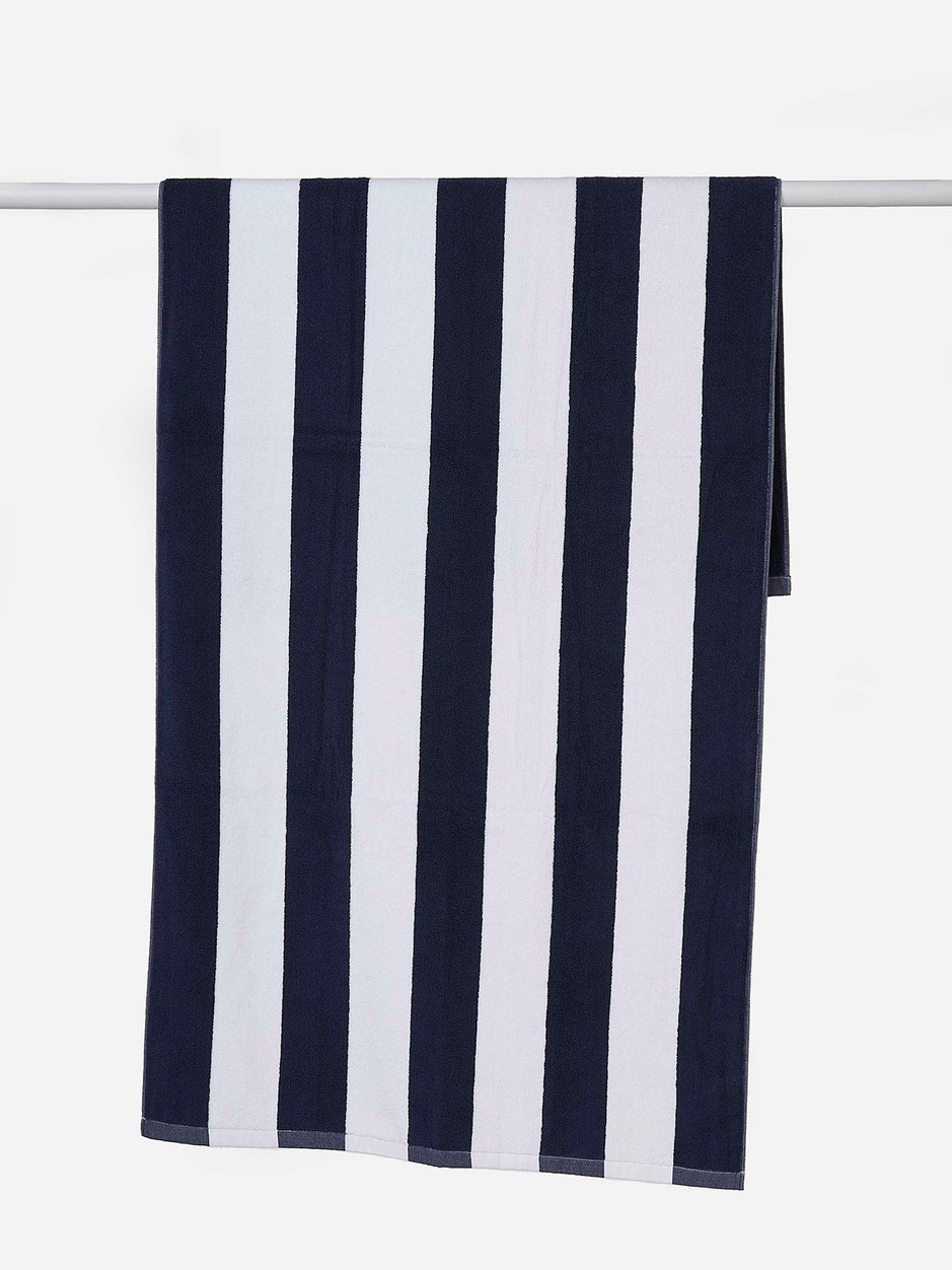 Beach Towel Navy and White Striped 90x170cm