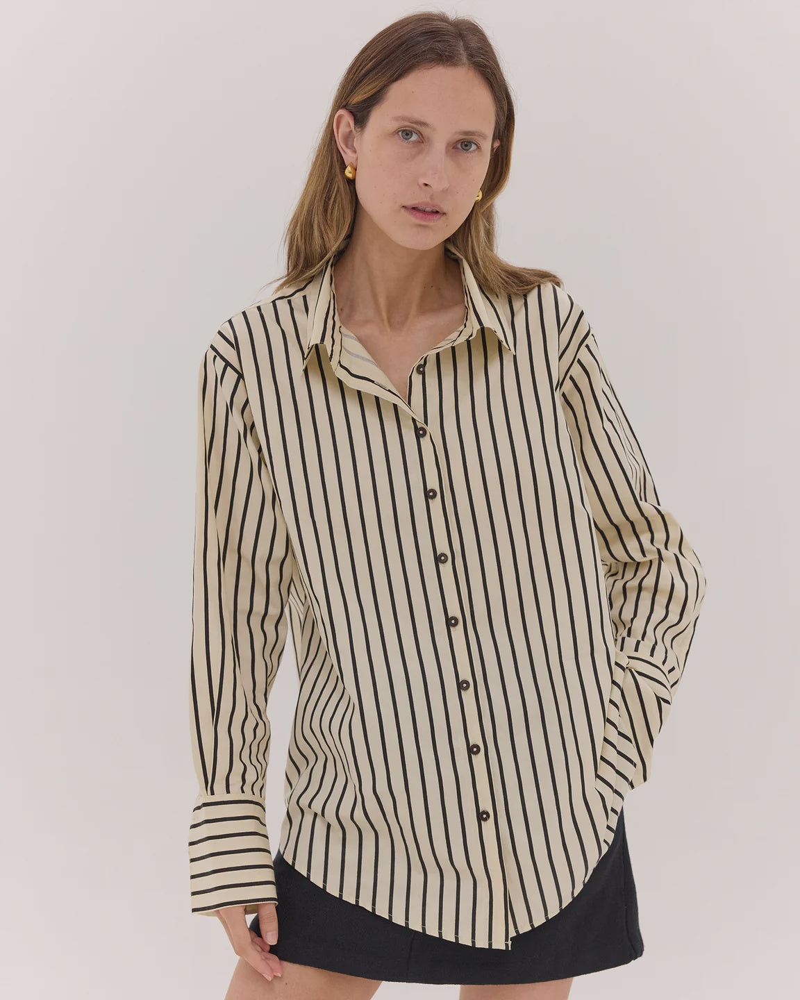 Cloth & Co Classic Shirt Black & Cream