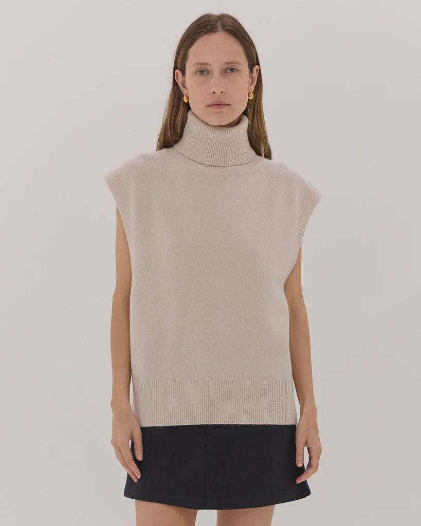 Cloth & Co Roll Neck Vest Jasmine