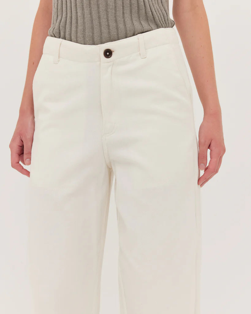 Cloth & Co Wide Leg Denim Jean Natural