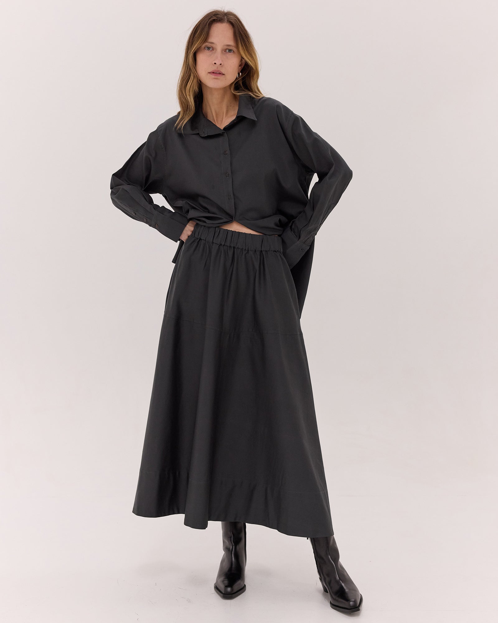 Cloth & Co Maxi Skirt Carbon