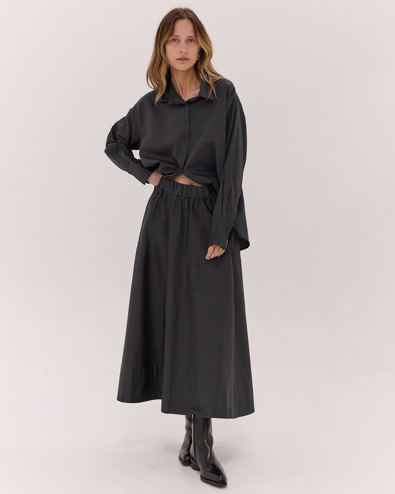 Cloth & Co Maxi Skirt Carbon