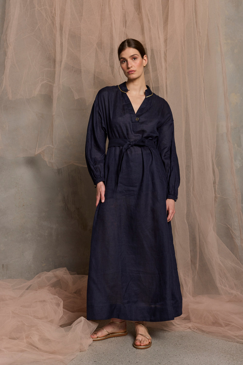 Luxe de Valentina Plaza Kaftan Navy