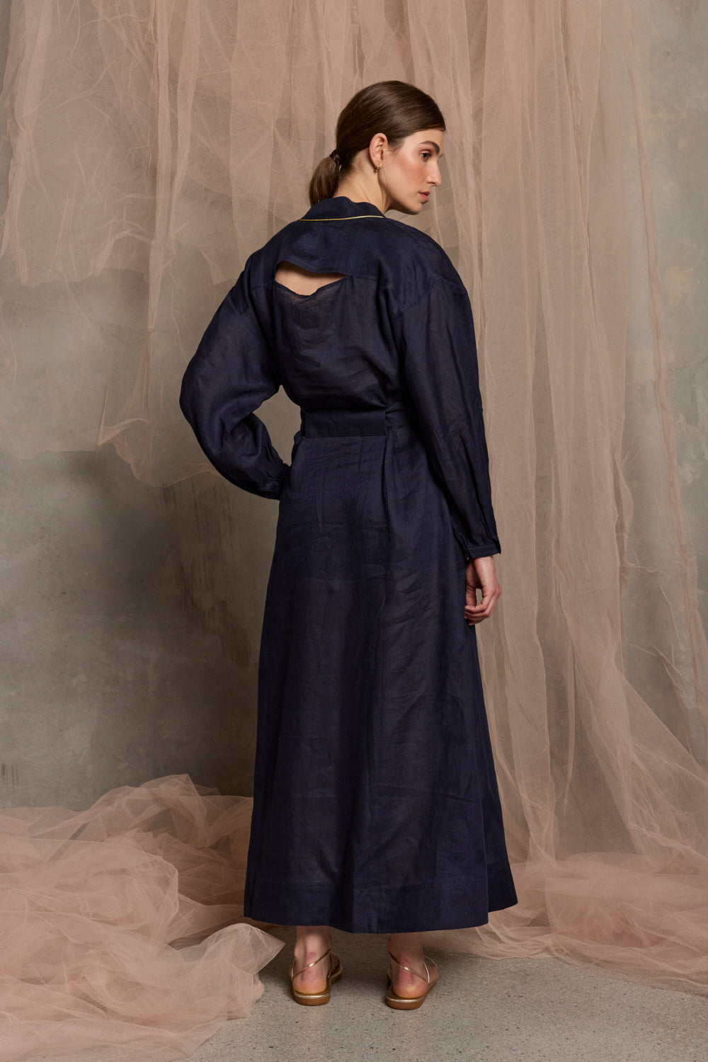 Luxe de Valentina Plaza Kaftan Navy