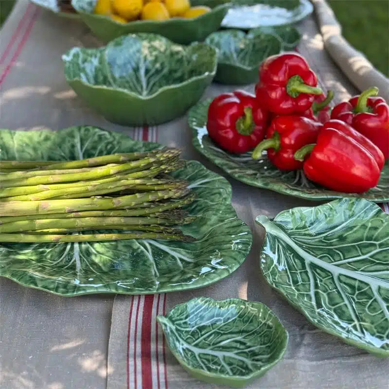 Melamine Cabbage Leaf Large Platter Green 30cm