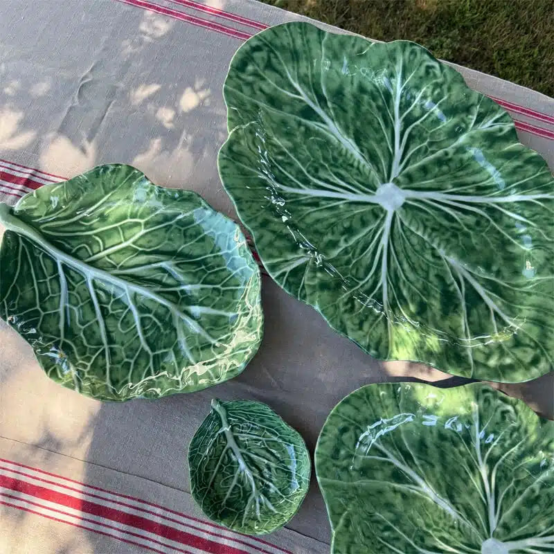 Melamine Cabbage Leaf Large Platter Green 30cm
