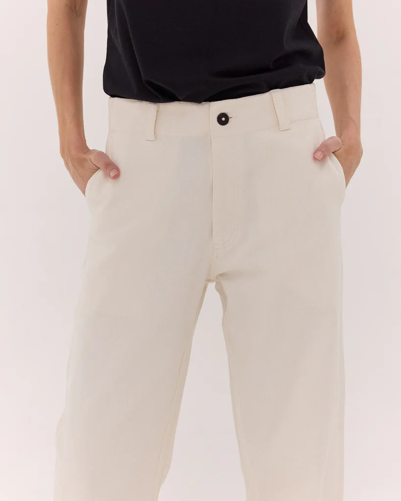 Cloth & Co Wide Leg Denim Jean Natural