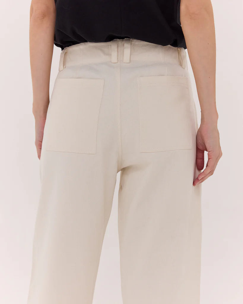 Cloth & Co Wide Leg Denim Jean Natural