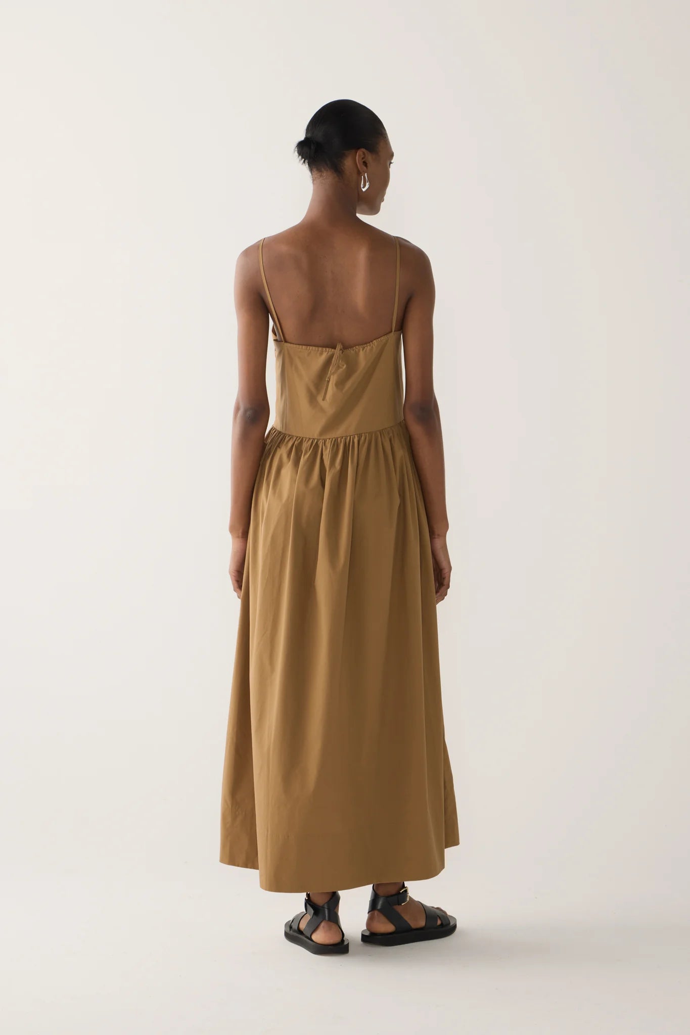 Fomina Amanda Dress - Cocoa Cotton Tencel