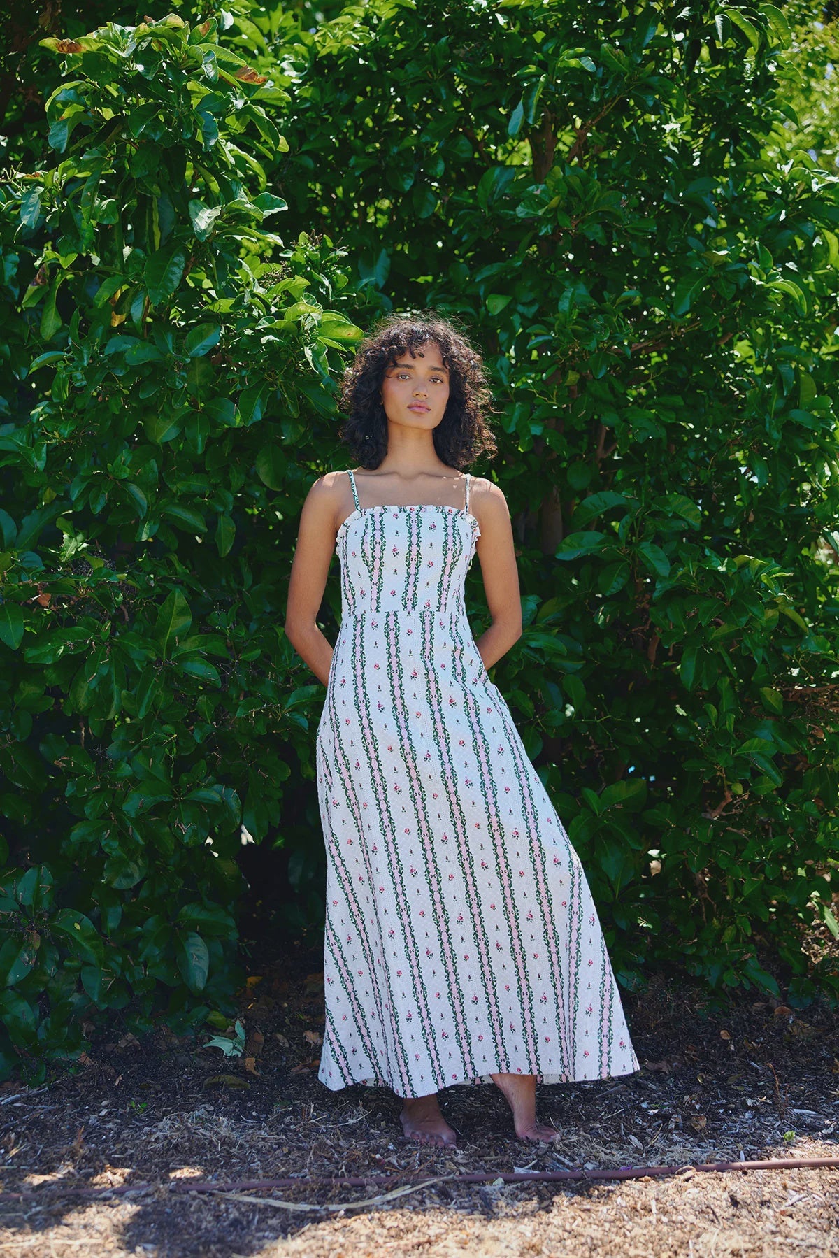 Aston Molly Dress Antique Rose Stripe