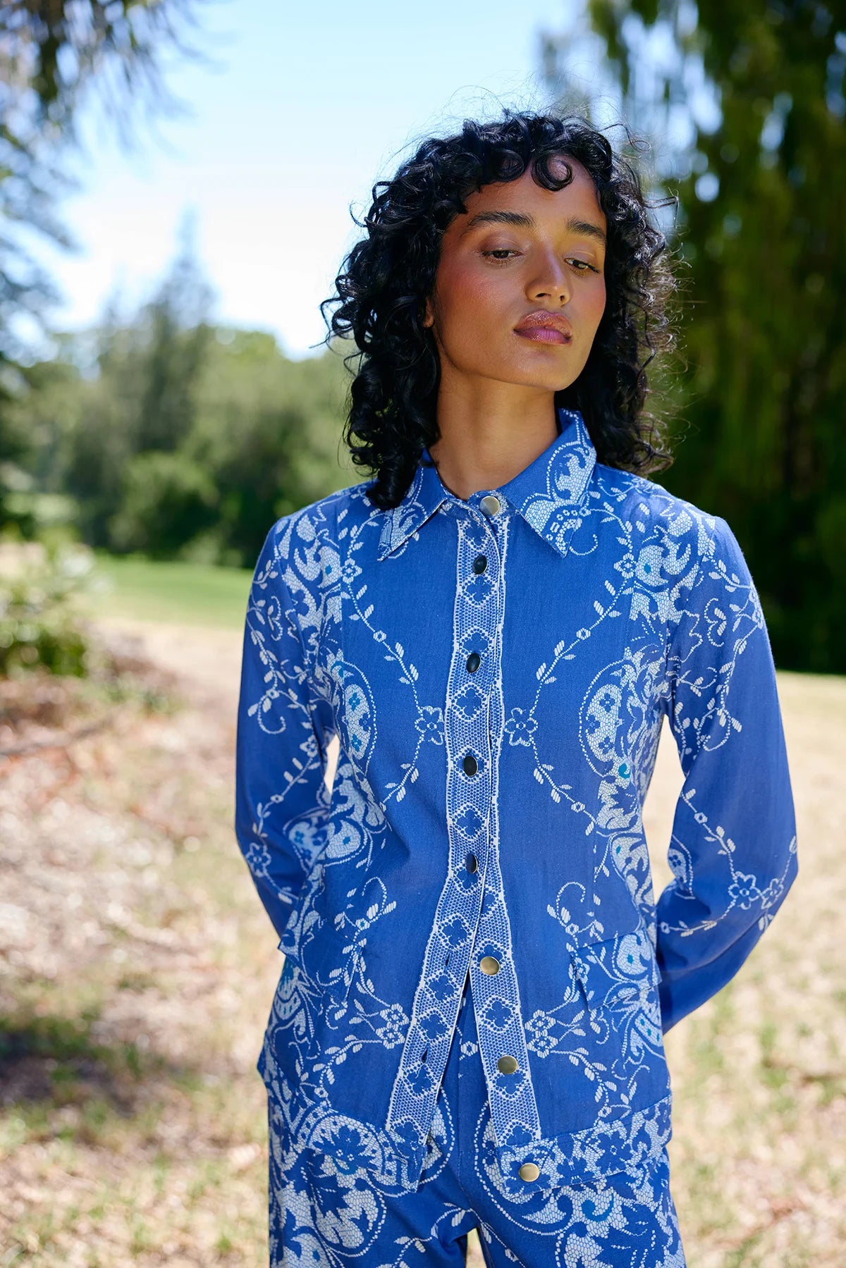 Aston Lela Shirt Jacket Royal Antique Size 12