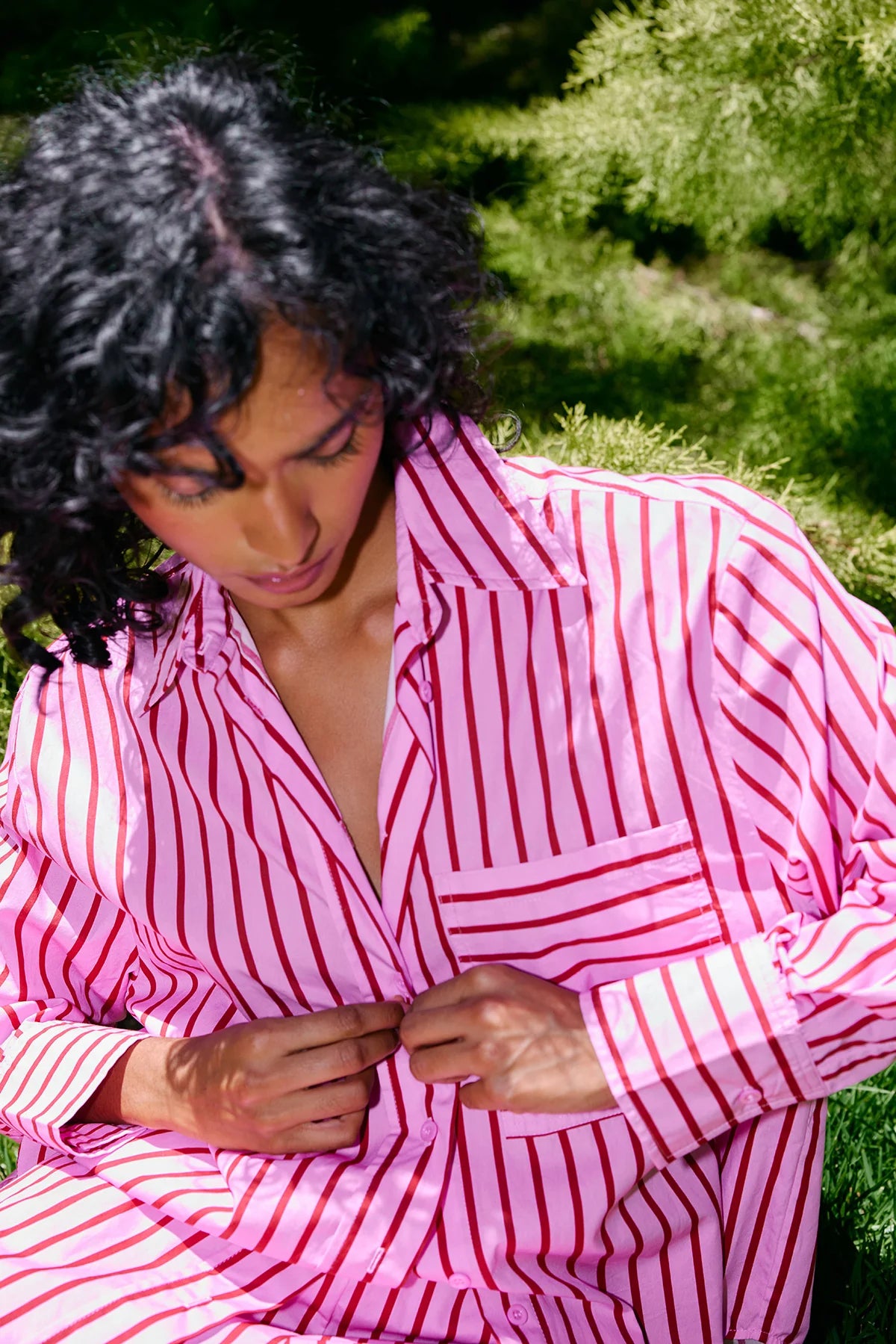 Aston Buddy Shirt Magenta Stripe