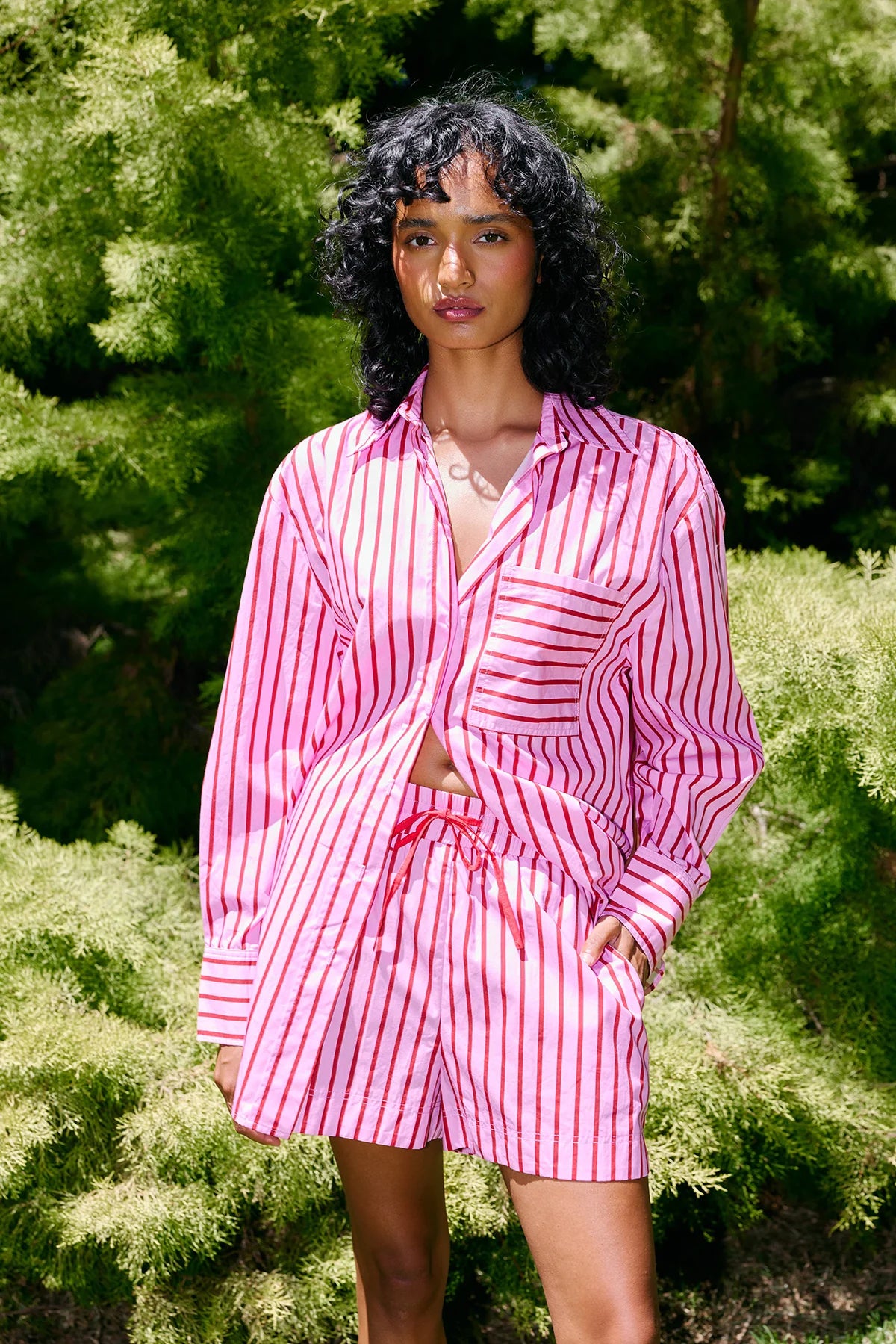 Aston Buddy Shirt Magenta Stripe