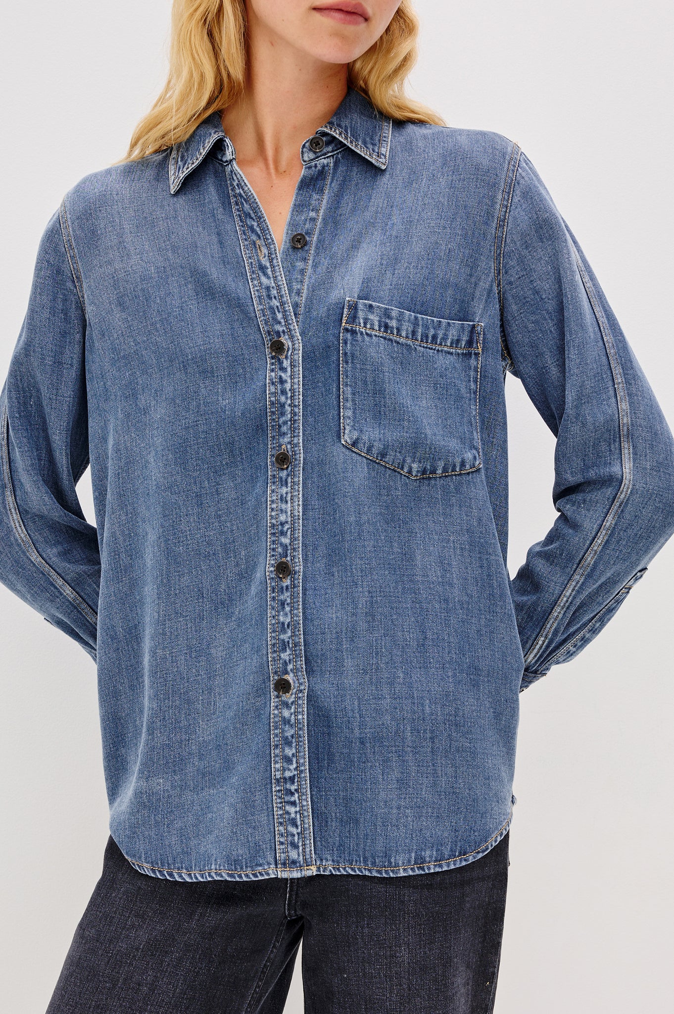 Rails Atticus Antique Blue Denim Shirt
