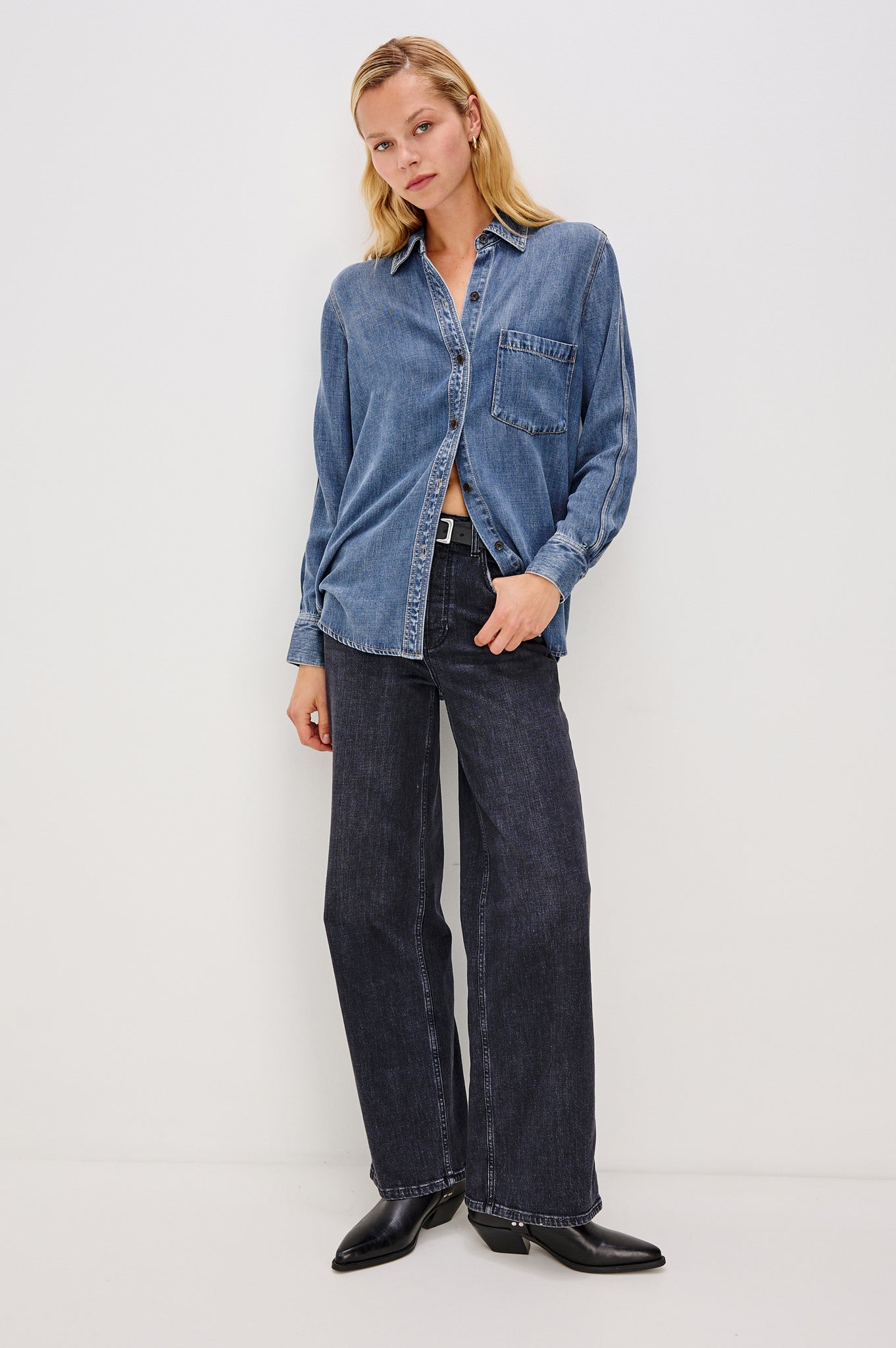 Rails Atticus Antique Blue Denim Shirt