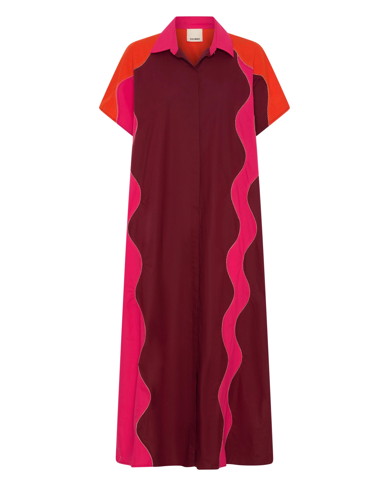 Ilio Nema Attica Shirtdress Pink & Red