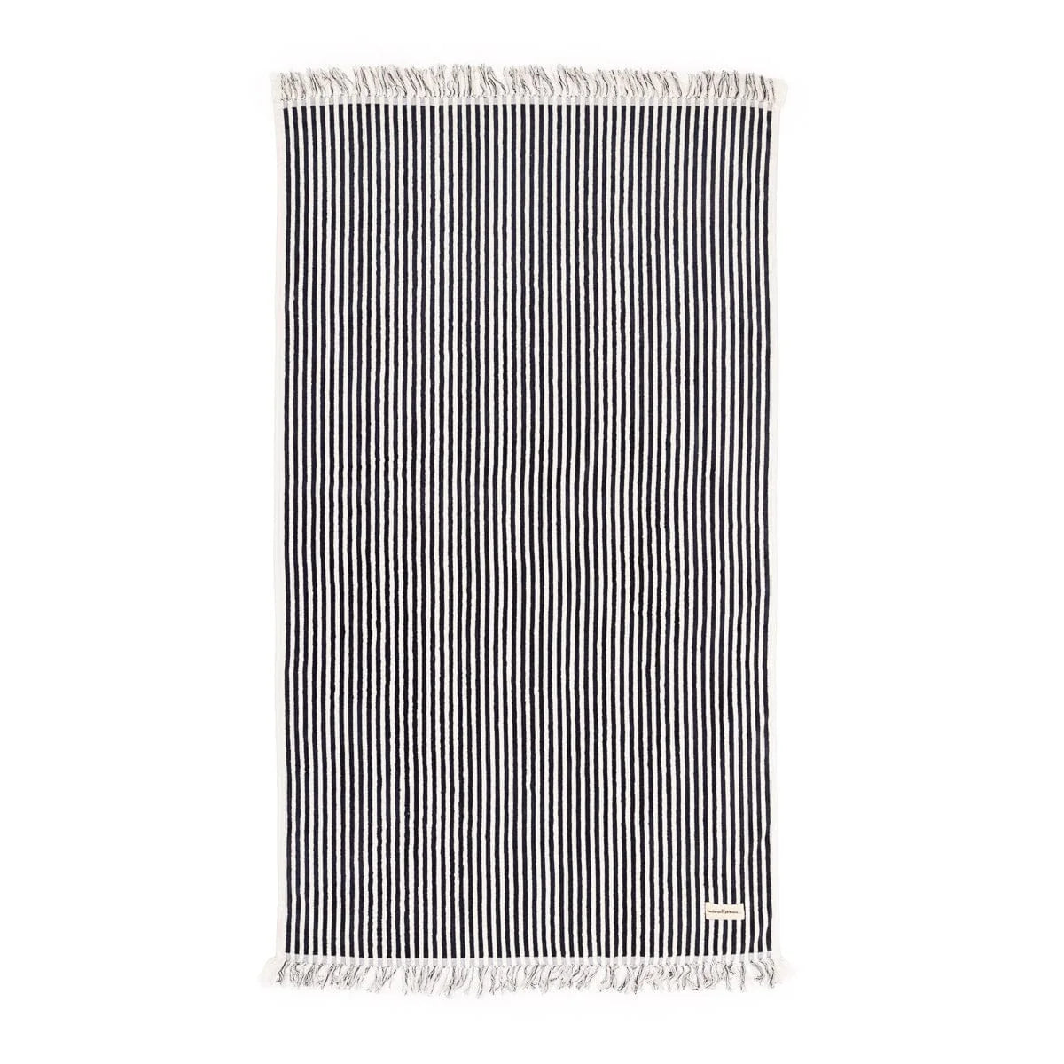 Business and Pleasure Beach Towel Navy Stripe