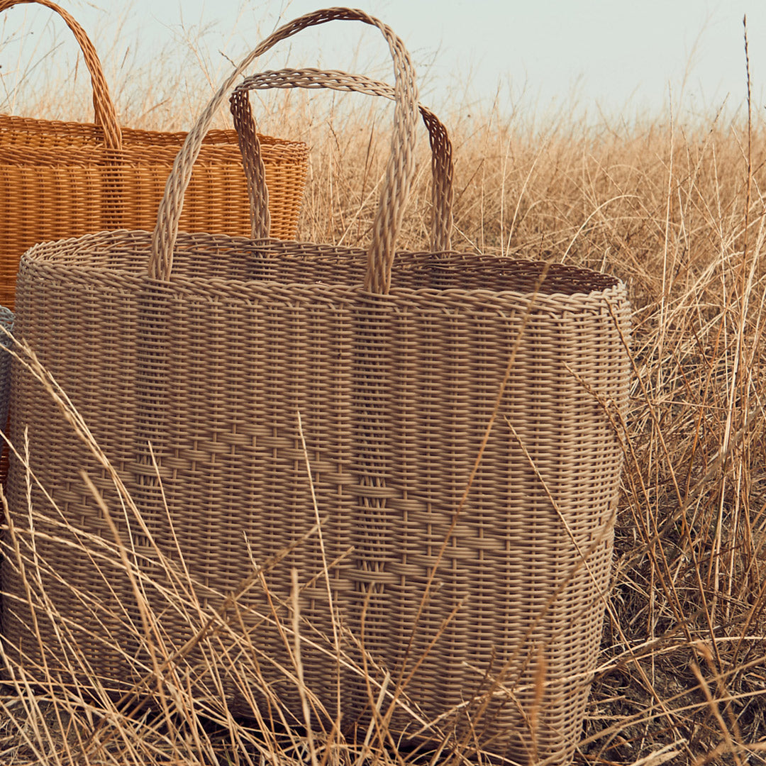 Palorosa Handwoven Tote Basket Large - Sand