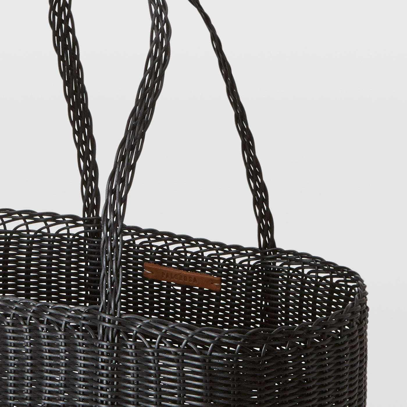 Palorosa Handwoven Tote Basket Med - Black