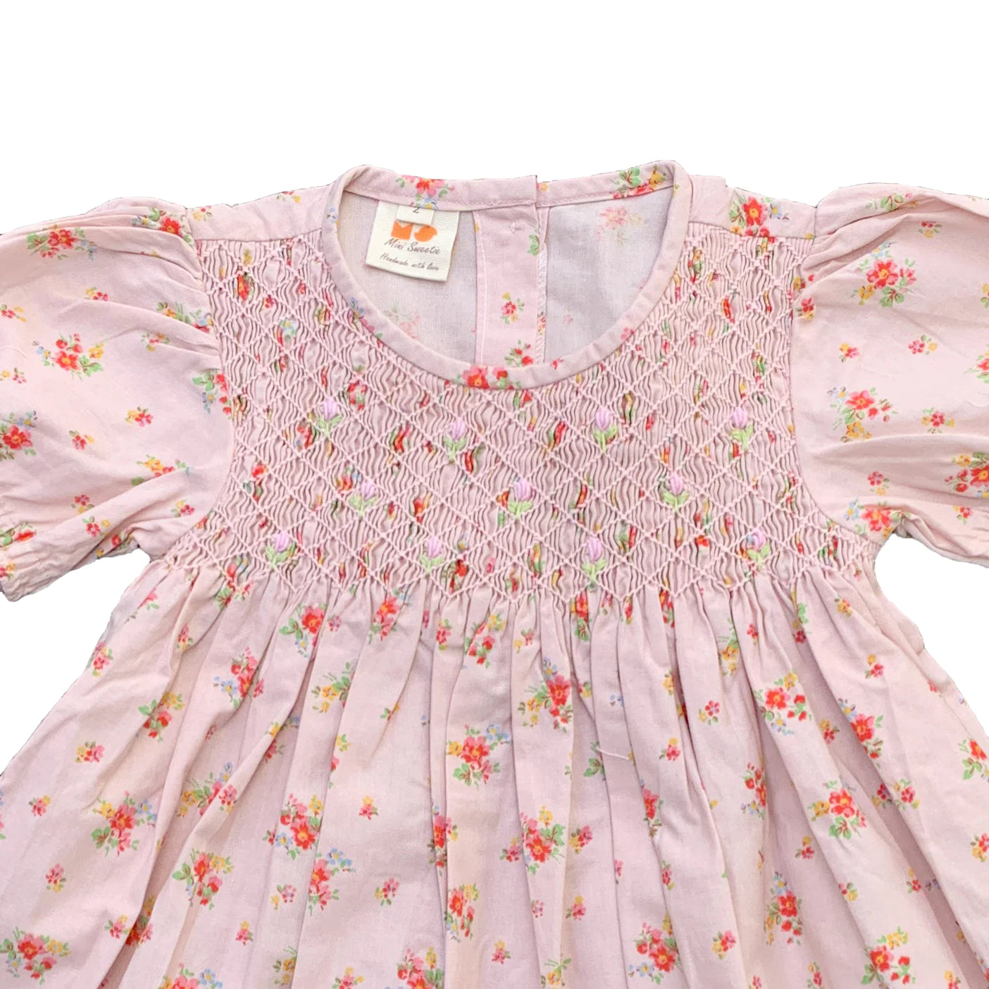 Blooms Apricot Smocked Dress Size 2
