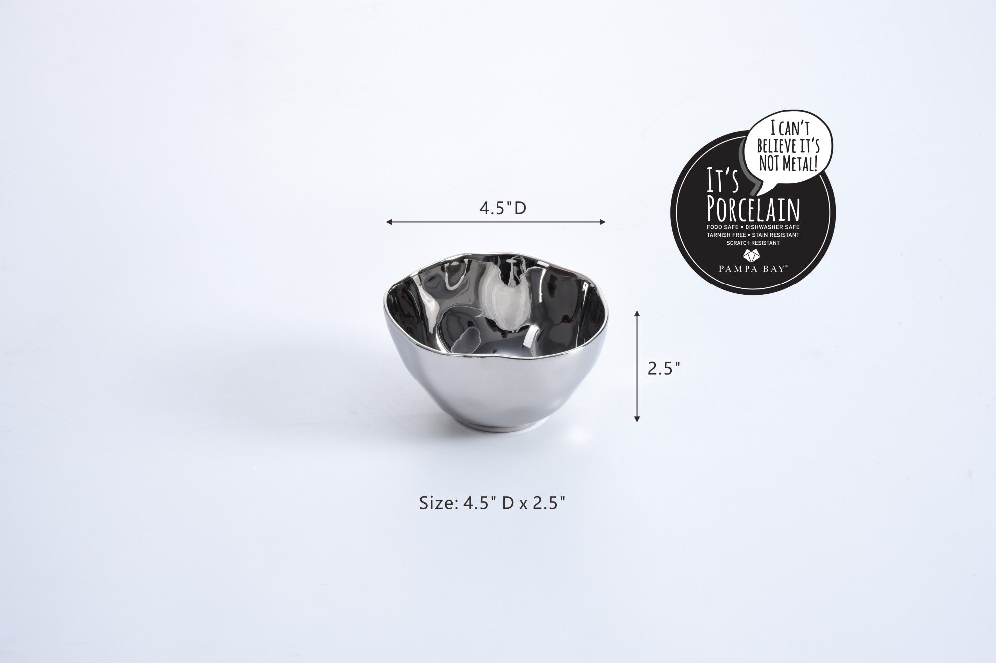 Pampa Bay Silver Snack Bowl