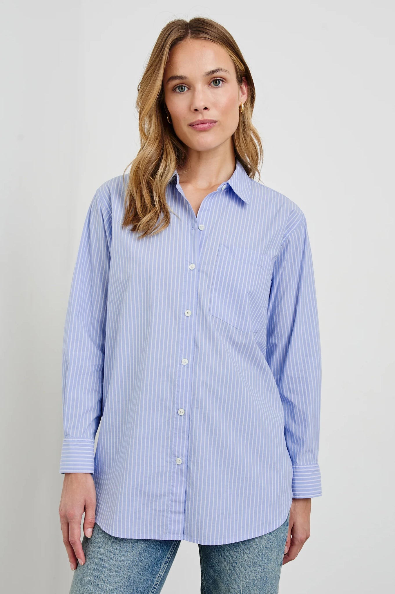 Rails Elsa Oxford White Stripe Shirt