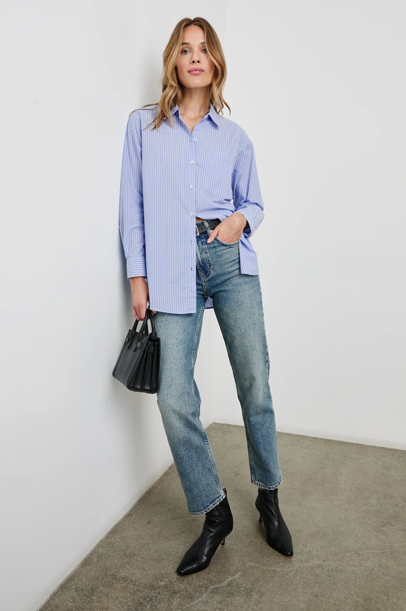 Rails Elsa Oxford White Stripe Shirt