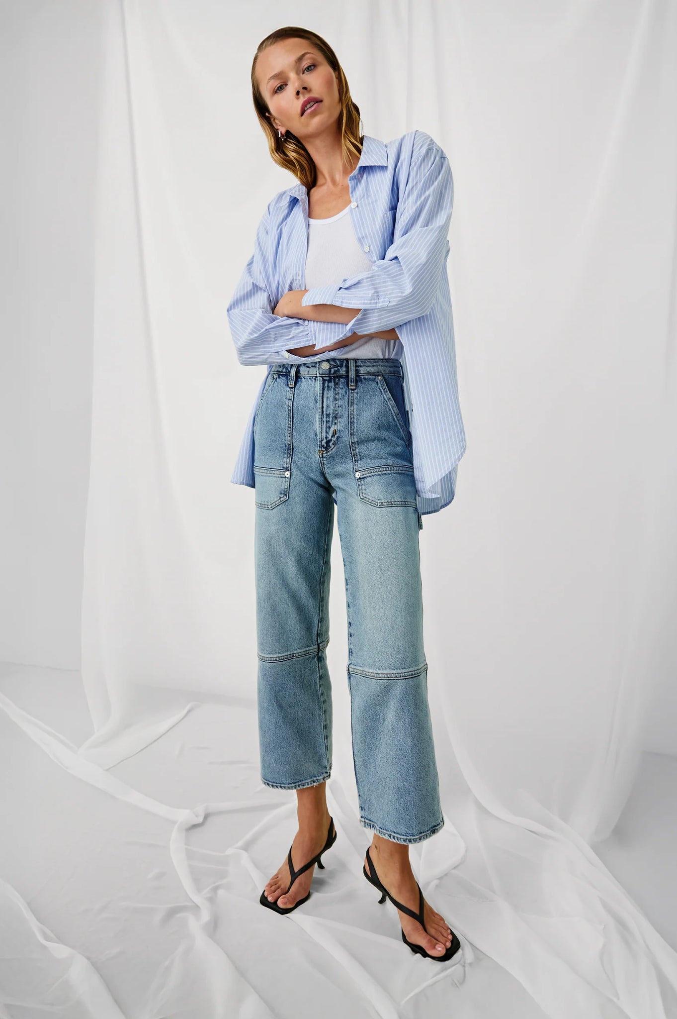 Rails Elsa Oxford White Stripe Shirt