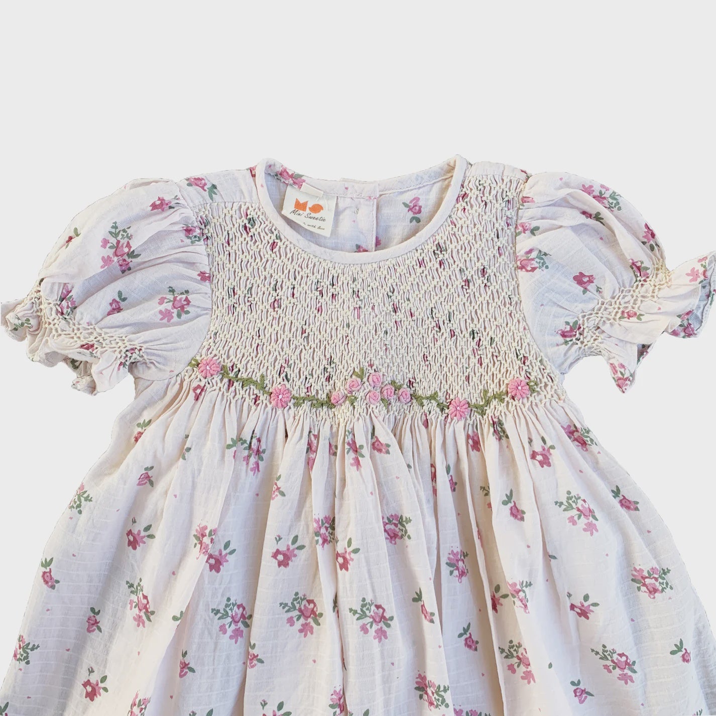 Pink Blossoms Smocked Dress Size 3