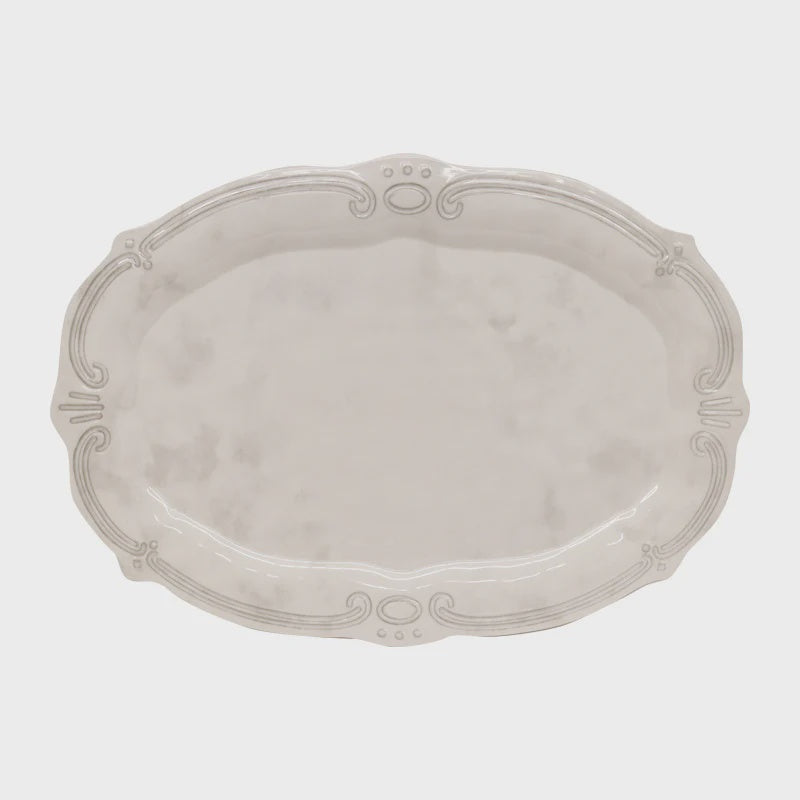 Melamine French Grey Oval Platter 50cm