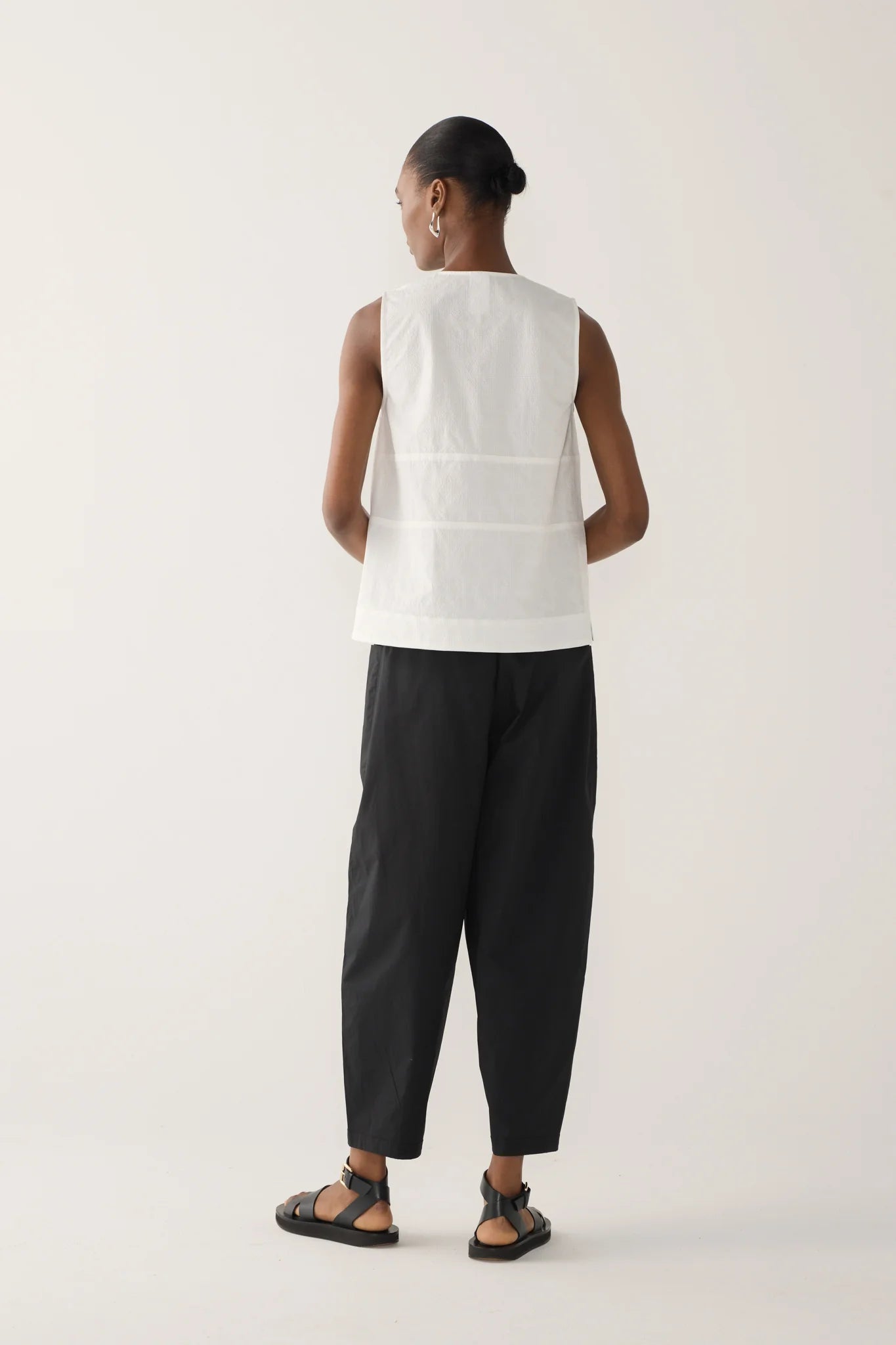 Fomina Flo Top - White Seersucker