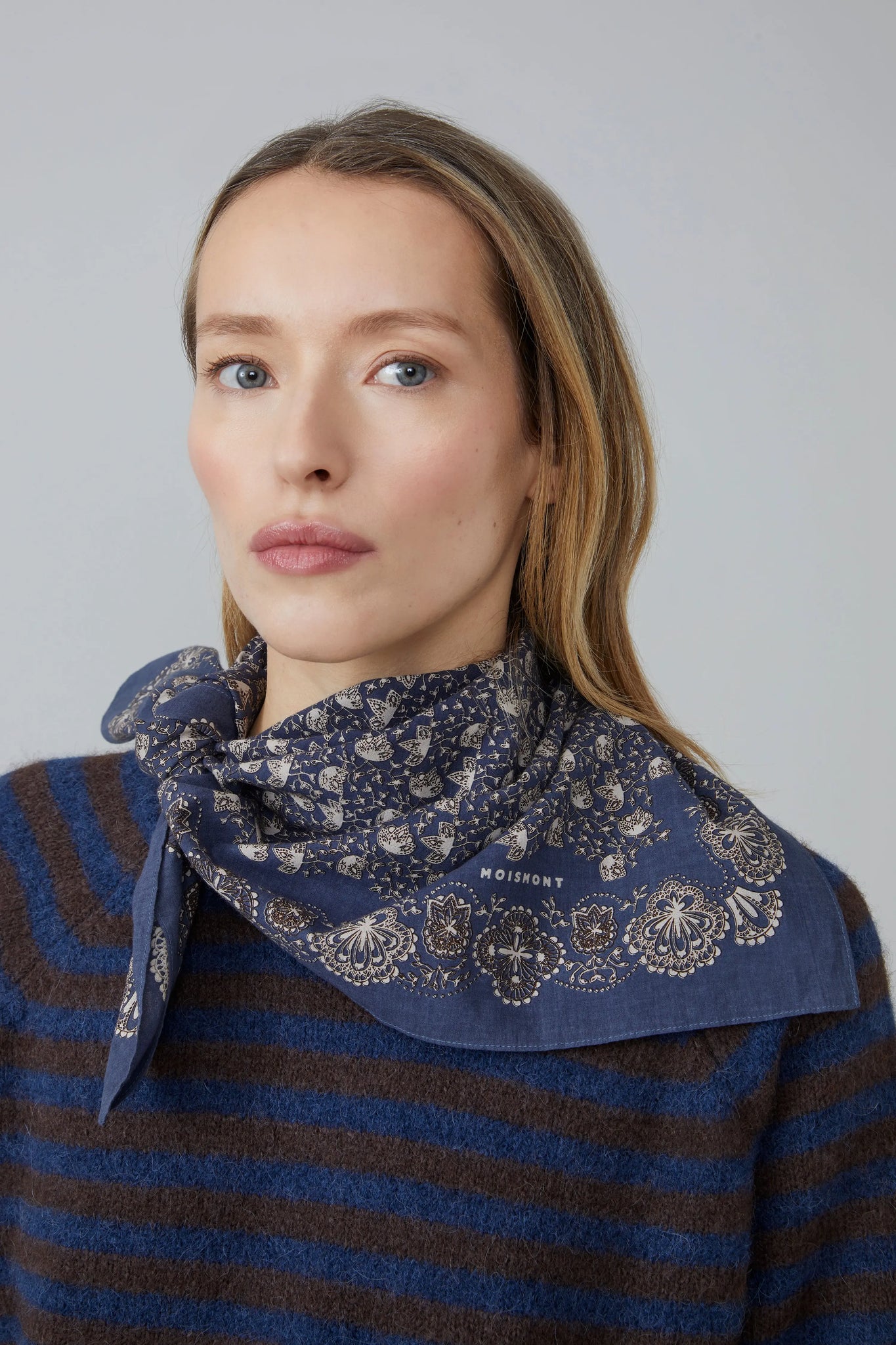 Moismont 100% Cotton Scarf 675 Slate Grey