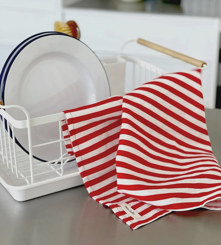 FR Tea Towel Red Stripe