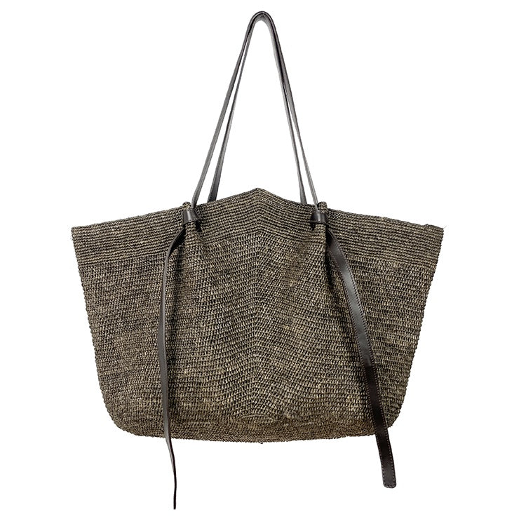 Gemma XL Bag Taupe w.Black Leather Strap