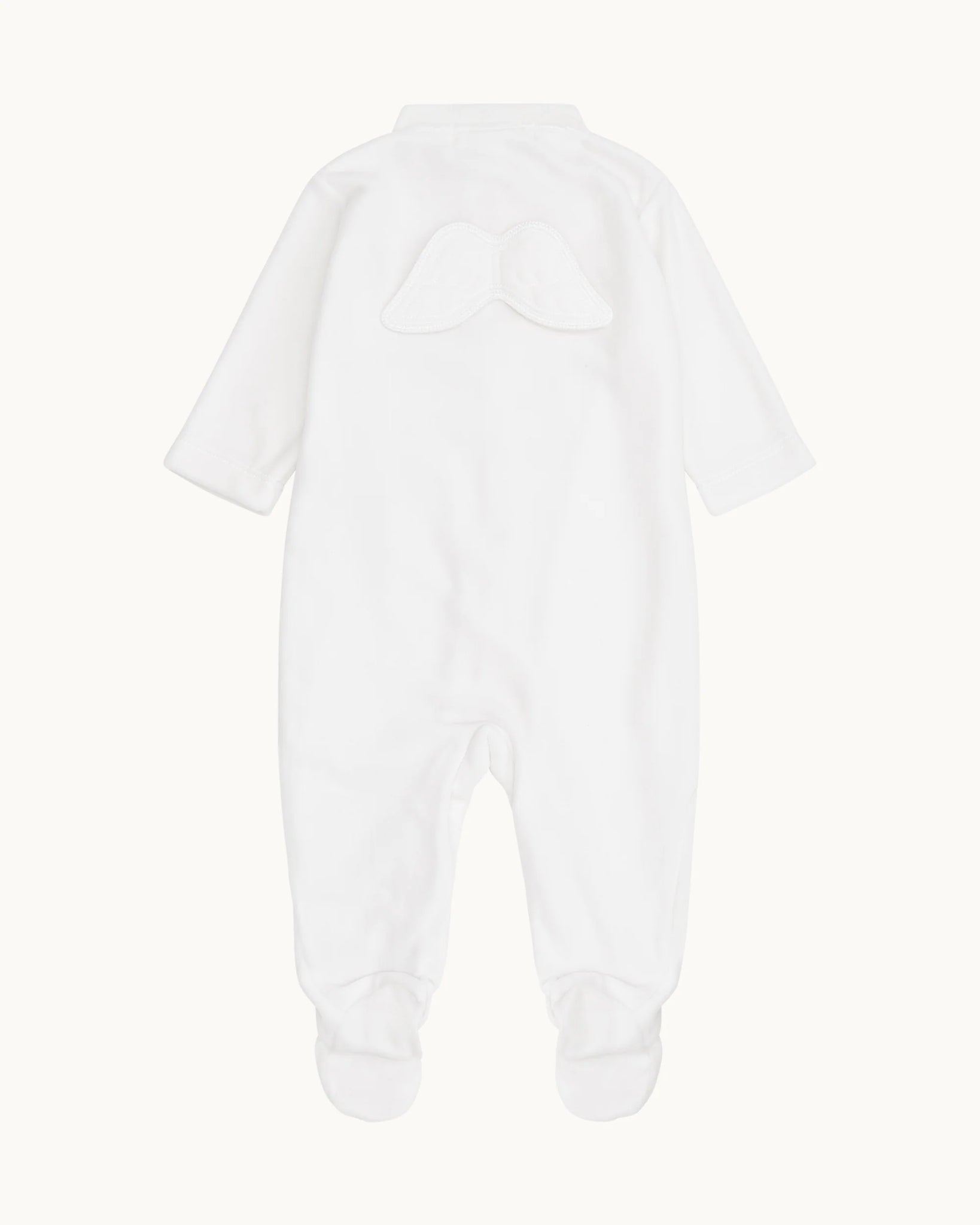 Marie Chantal Pointelle Angel Wing Sleepsuit White 6mths