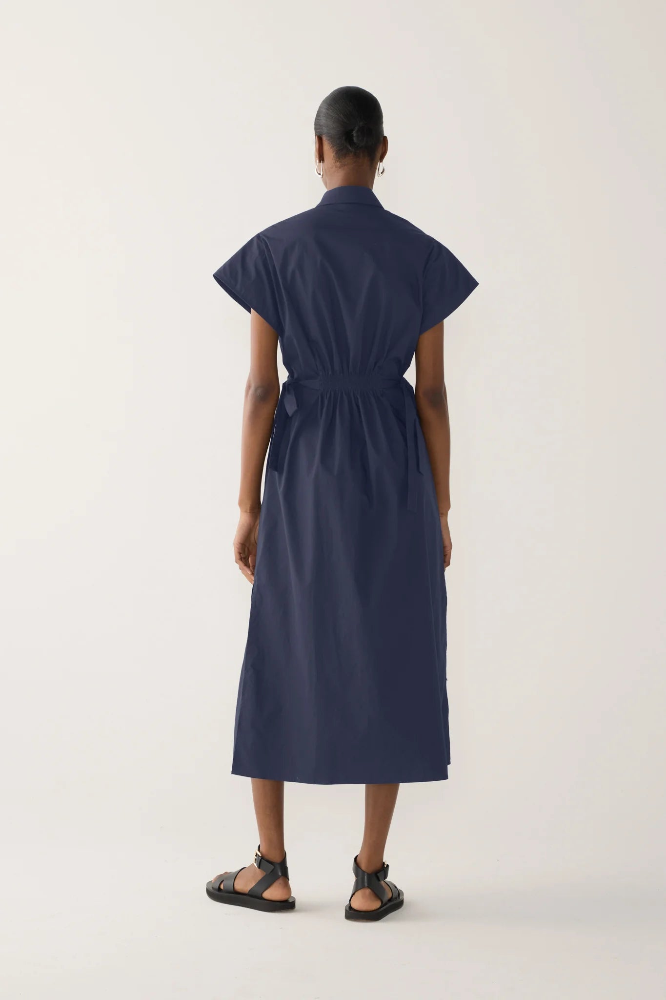Fomina Heather Dress - Navy Poplin