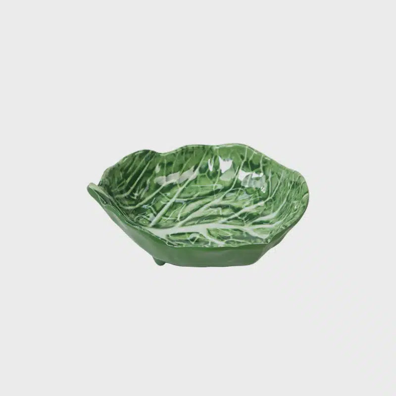 Melamine Cabbage Leaf Small Dish Green 13cm