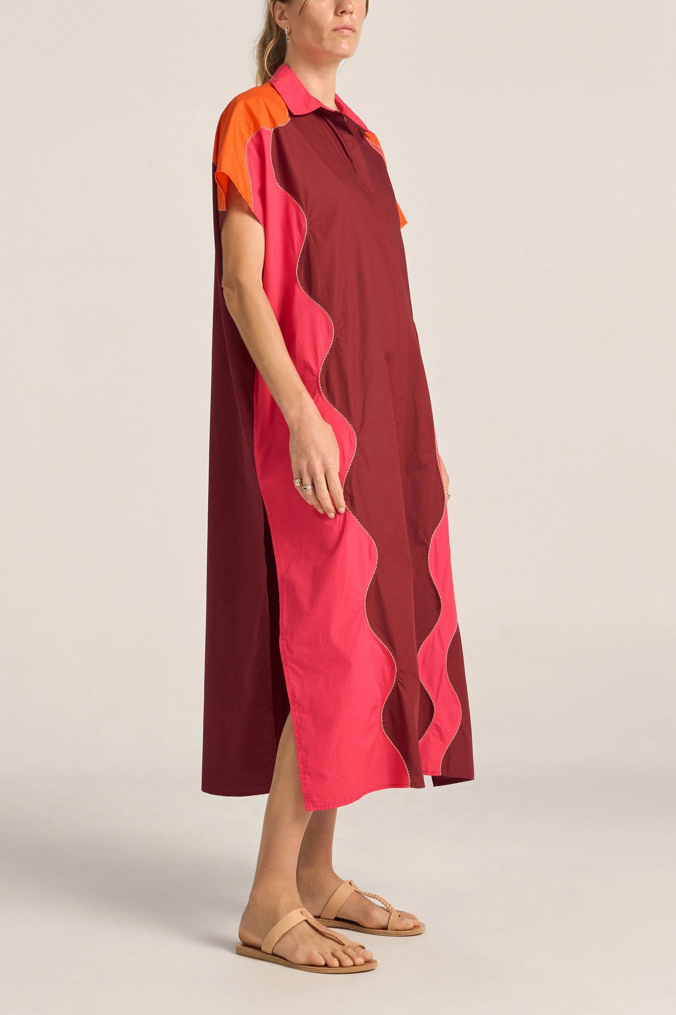 Ilio Nema Attica Shirtdress Pink & Red