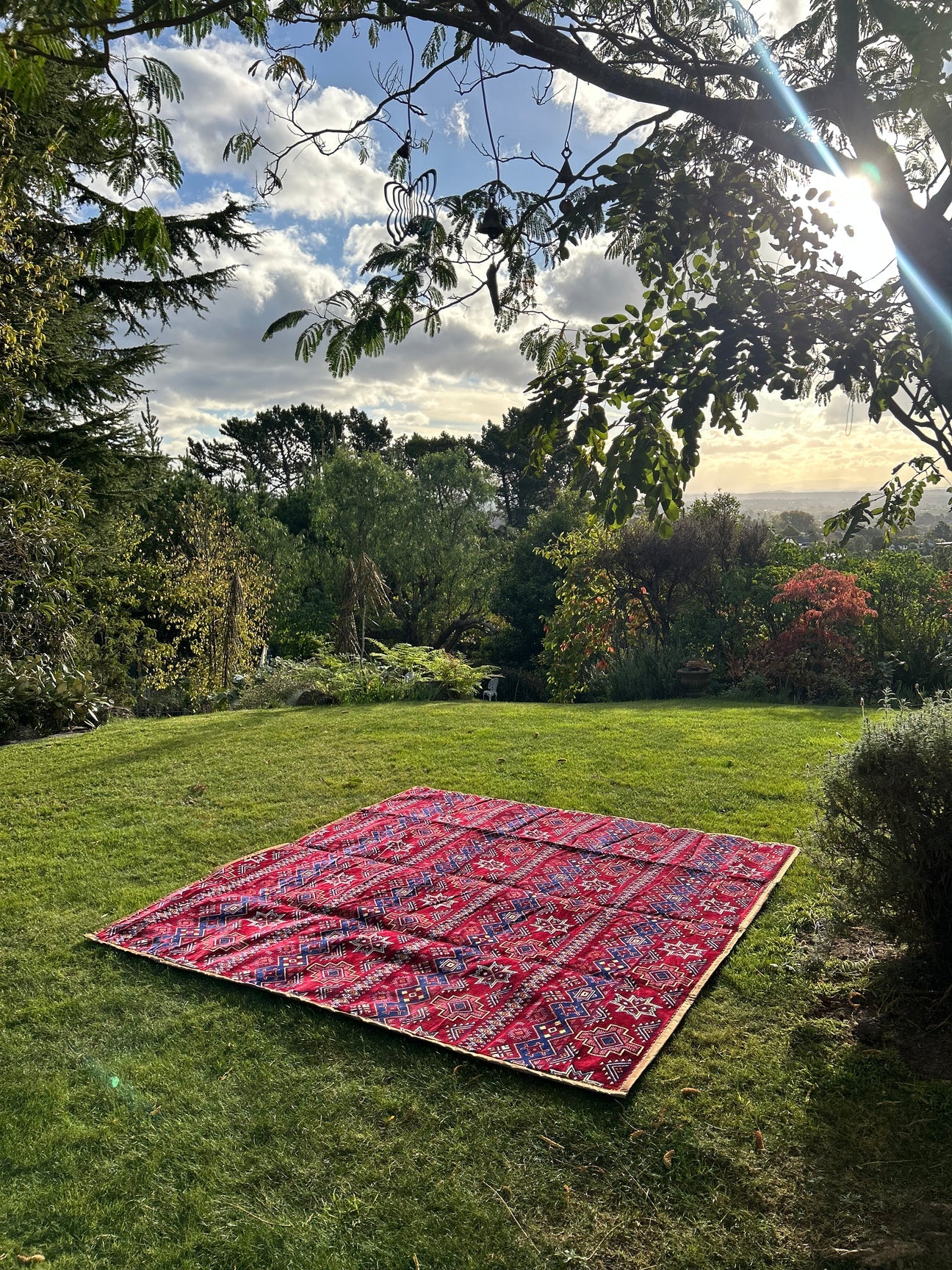 Intrepid Picnic Rug Layla Red Large 3x2m