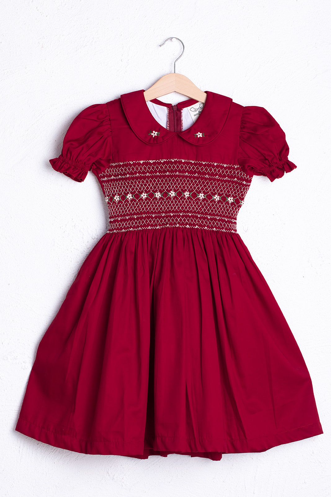 Dot & Mila Red Smocked Dress Size 4