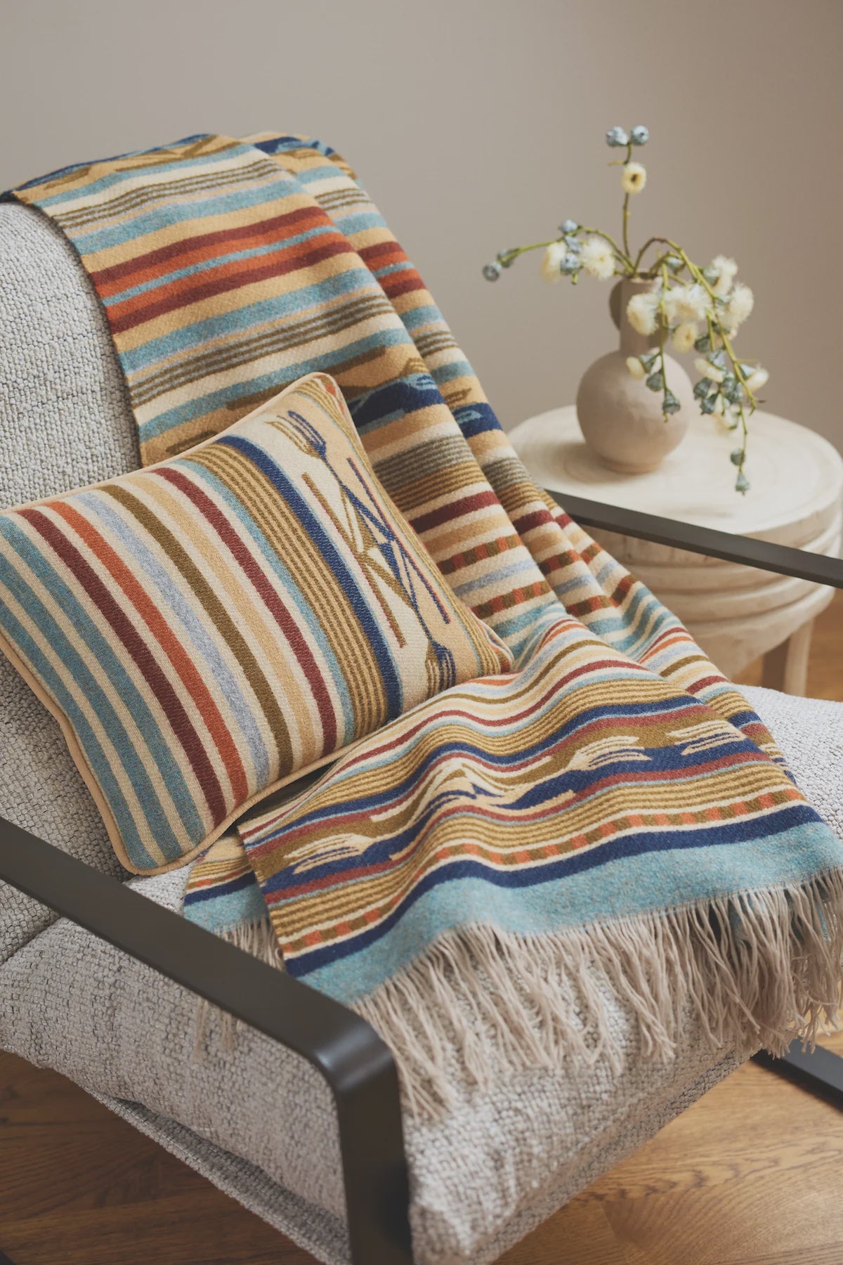 Pendleton Jacquard Fringed Throw Harvest