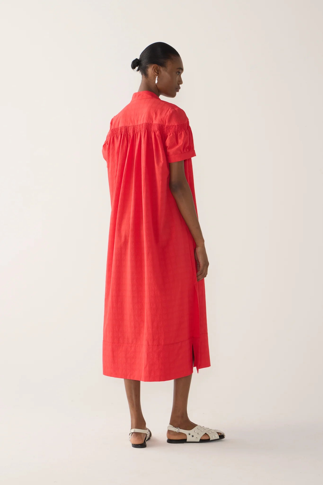Fomina Kaya Dress - Rouge Seersucker