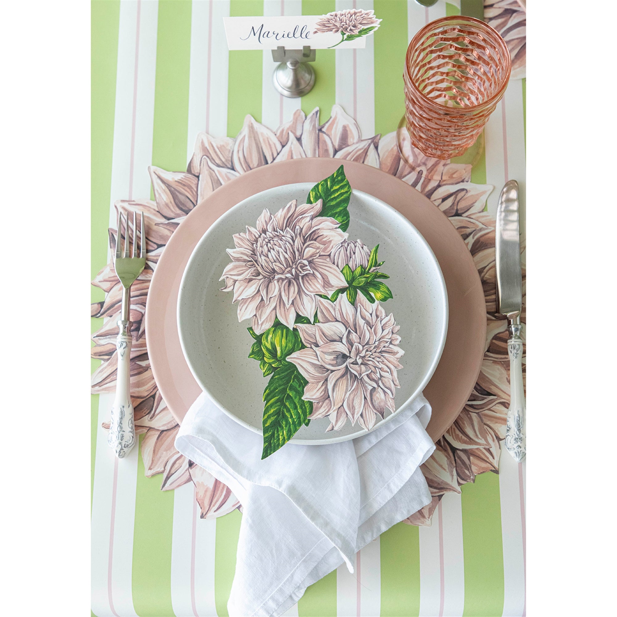 Hester & Cook Placemat Dahlia 12 sheets