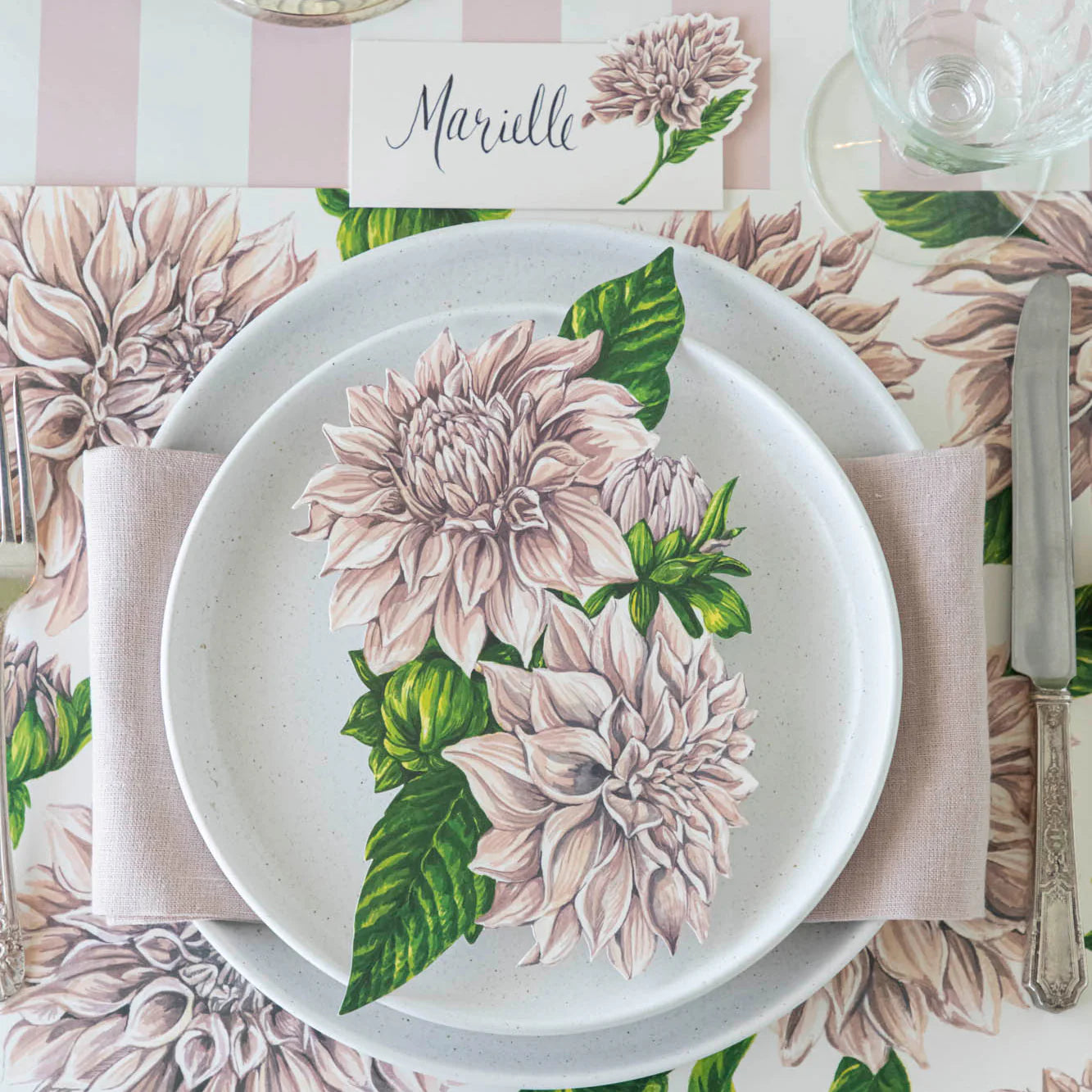 Hester & Cook Placemat Dahlia 12 sheets